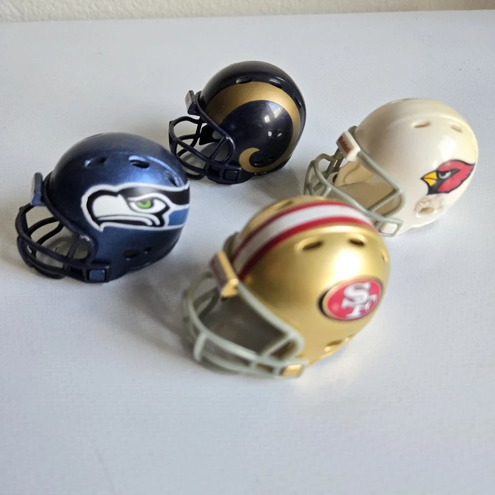 4 NFL Riddell Pocket Pro Helmet Lot NFC West Throwback Mini Football Vintage 1.5
